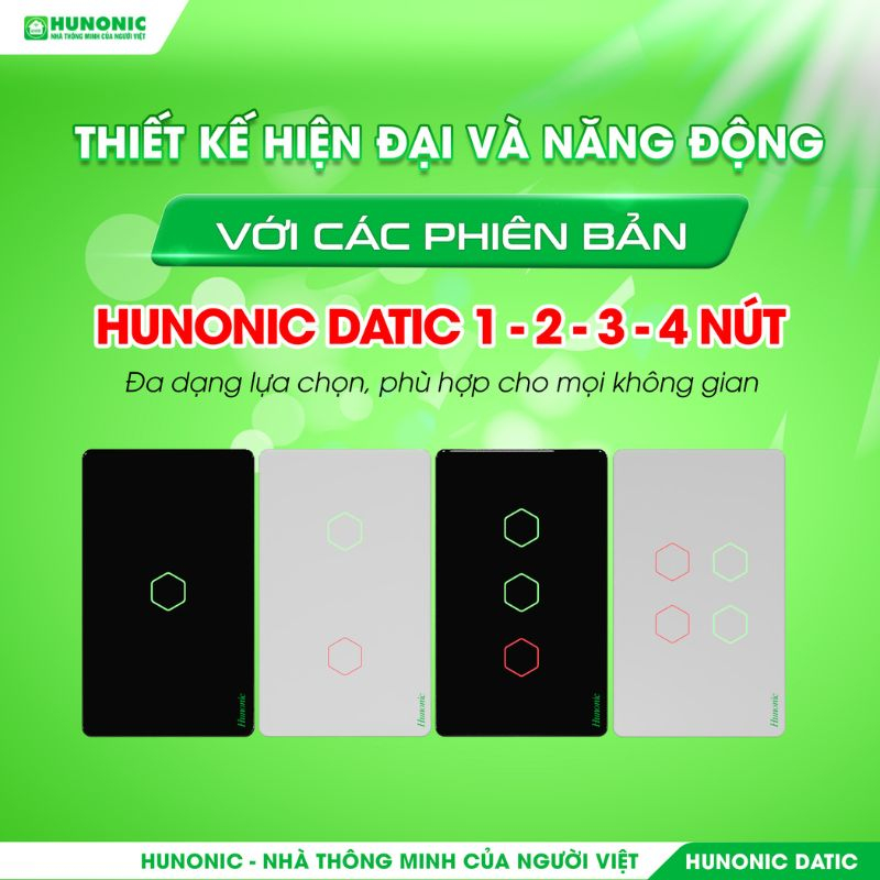 Công Tắc Cảm Ứng Wifi 4 Nút Hunonic Datic Màu Trắng 8 công tắc cảm ứng hunonic datic